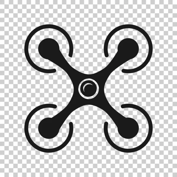 Drone quadrocopter ikon átlátszó stílusban. Quadcopter kamera — Stock Vector