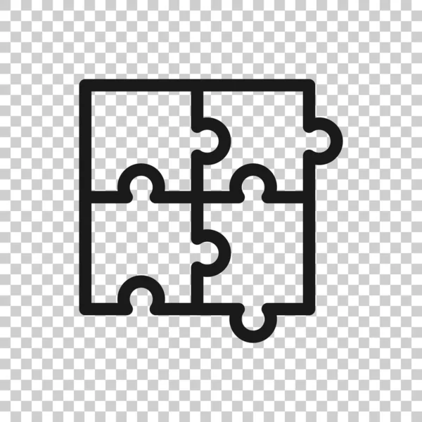 Icono compatible con rompecabezas en estilo transparente. Jigsaw acuerdo ve — Vector de stock