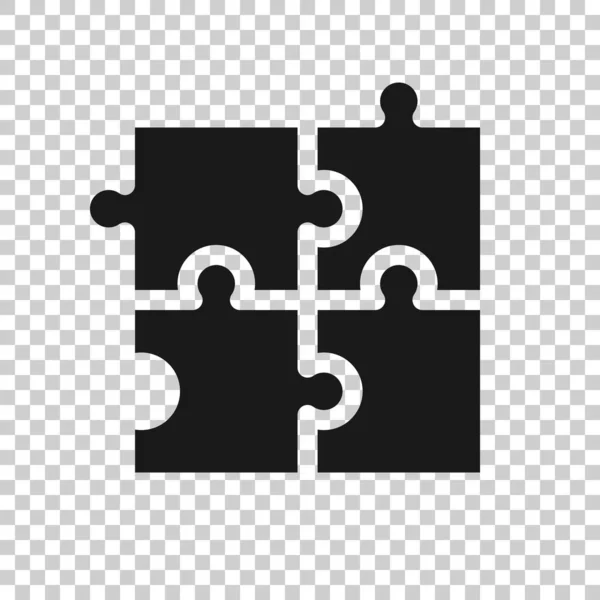 Icono compatible con rompecabezas en estilo transparente. Jigsaw acuerdo ve — Archivo Imágenes Vectoriales