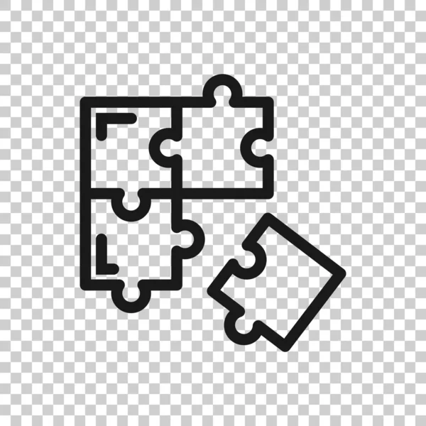 Icono compatible con rompecabezas en estilo transparente. Jigsaw acuerdo ve — Vector de stock