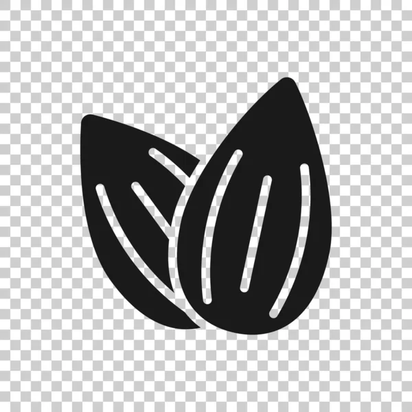 Mandelsymbol im transparenten Stil. Bean Vector Illustration auf ist — Stockvektor