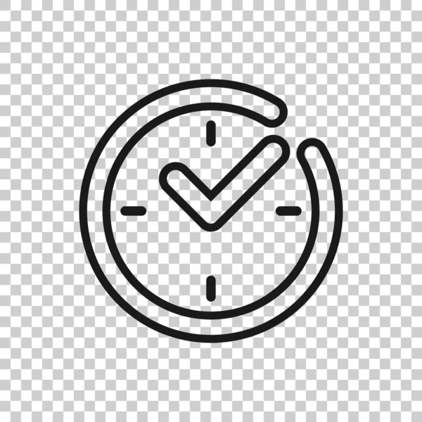 Icono en tiempo real en estilo transparente. Reloj vector ilustración o — Archivo Imágenes Vectoriales