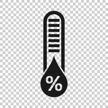 Humidity icon in transparent style. Climate vector illustration  clipart