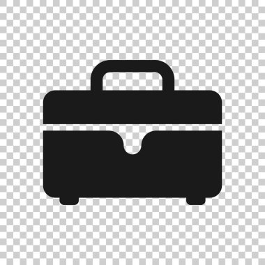 Şeffaf stilde evrak çantası işaret simgesi. Bavul vektör illust