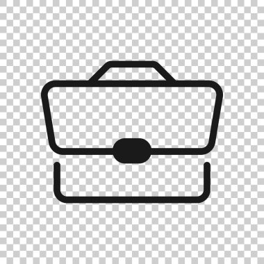 Şeffaf stilde evrak çantası işaret simgesi. Bavul vektör illust