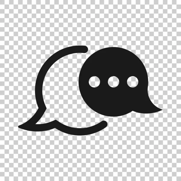 Habla del icono del signo de chat en estilo transparente. Voz burbujas vector — Archivo Imágenes Vectoriales