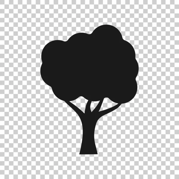 Ikona znaku drzewa w stylu przezroczystym. Gałąź Las wektor Illust — Wektor stockowy