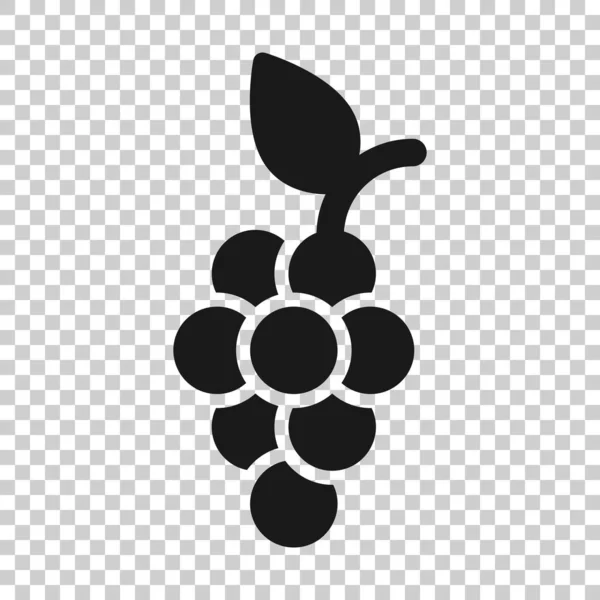 Frutti d'uva segno icona in stile trasparente. Vettore della vite il — Vettoriale Stock