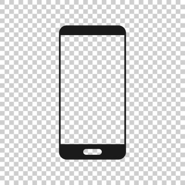 Telefon aygıtı saydam stilde simge işaretleyin. Akıllı telefon vektörü i