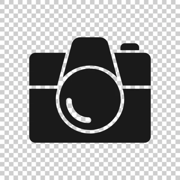 Camera device sign icon in transparent style. Photography vector — Stock Vector