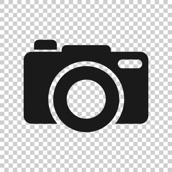 Camera device sign icon in transparent style. Photography vector — Stock Vector
