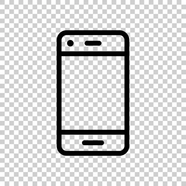 Phone device sign icon in transparent style. Smartphone vector i — Stock Vector