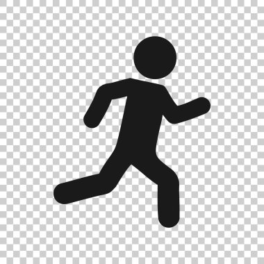 Çalışan kişiler simgeyi saydam bir şekilde imzalar. Yalıtılmış arka planda siluet vektör çizimi çalıştırın. Hareketli koşu iş konsepti.