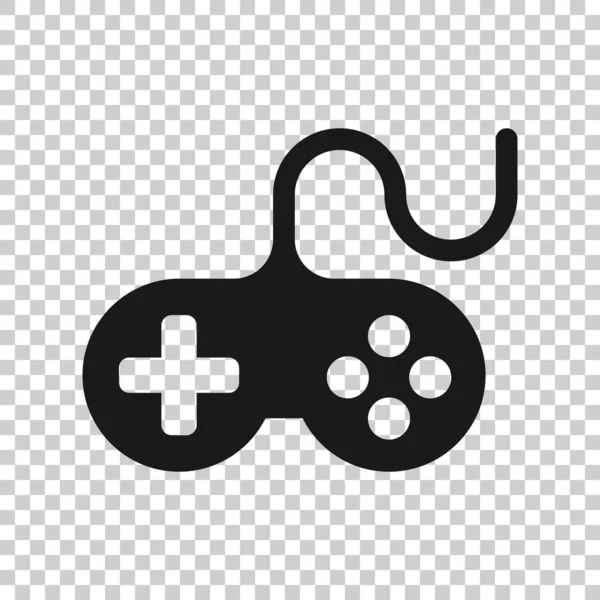 Joystick işareti simgesi saydam stilde. İzole arka planda Gamepad vektör çizimi. Oyun konsolu denetleyiciiş konsepti. — Stok Vektör