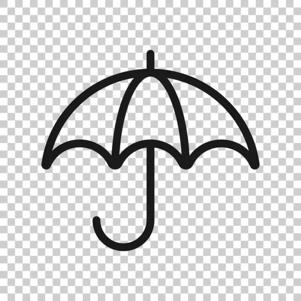 Icona ombrello in stile trasparente. Illustrazione vettoriale ombrellone su sfondo isolato. Umbel business concept . — Vettoriale Stock