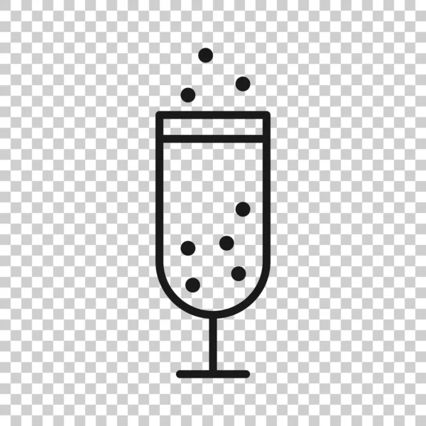 ?icône en verre hampagne dans un style transparent. Illustration vectorielle des boissons alcoolisées sur fond isolé. Concept d'entreprise Cocktail . — Image vectorielle