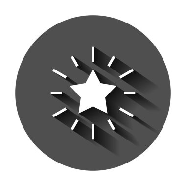 Düz stil mükemmellik simgesini. Yıldız şerit vektör çizim o