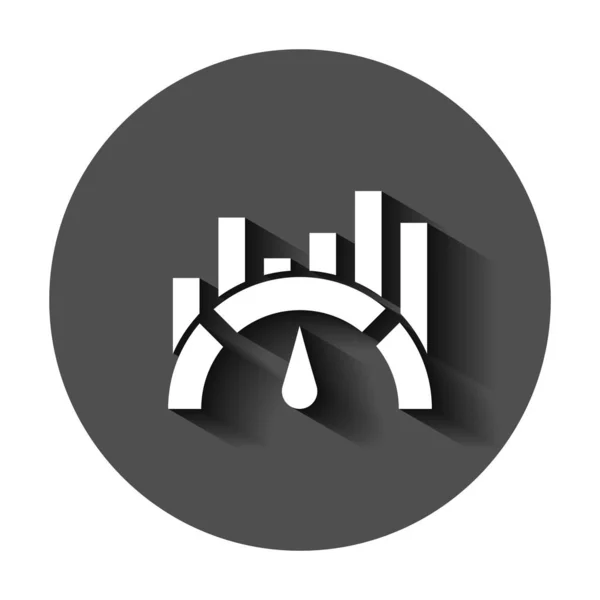 Icono de medida de Benchmark en estilo plano. Clasificación del tablero de instrumentos vector il — Vector de stock