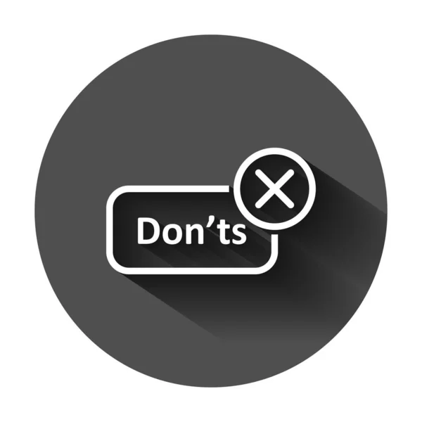Don 't sign icon in flat style. В отличие от векторной иллюстрации на bl — стоковый вектор