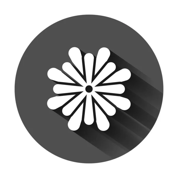 Icono de hoja de flores en estilo plano. Magnolia, dalia vector illustra — Vector de stock