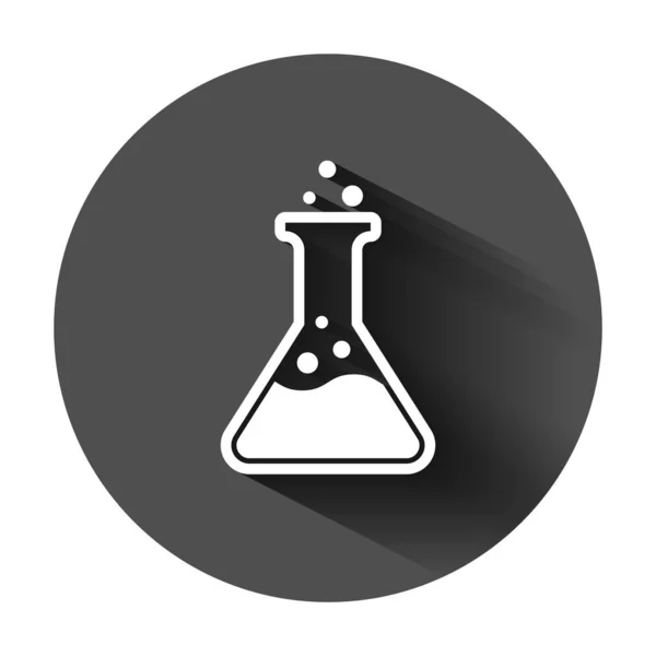 Béchers de chimie signe icône dans le style plat. Vecto pour éprouvettes en flacon — Image vectorielle