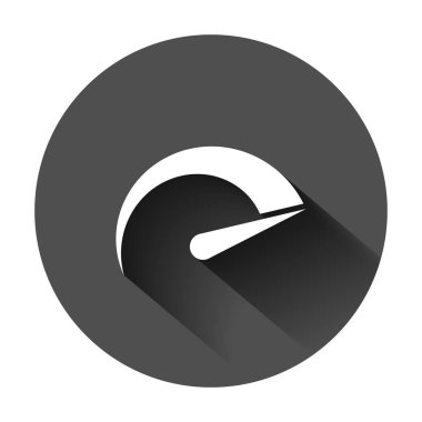 Hız göstergesi düzeyi işaret simgesi düz stilde. Vektör hastalarını hızlandırın