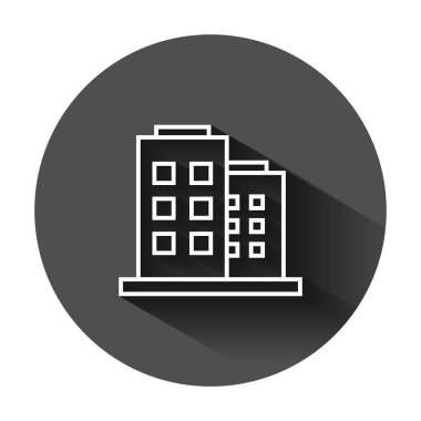 Ofis oluşturma simgesi düz tarzda. Daire vektör illust