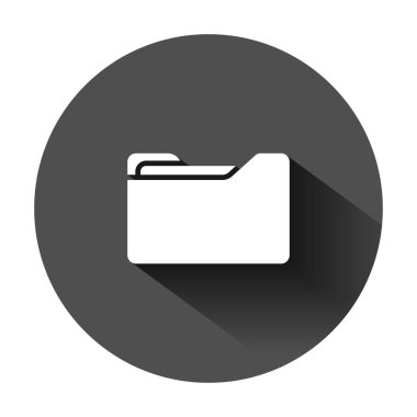 Dosya klasörü simgesi düz stilde. Belgeler arşiv vektör illustr