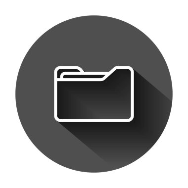 Dosya klasörü simgesi düz stilde. Belgeler arşiv vektör illustr