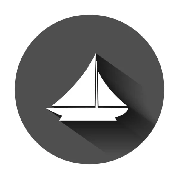 Schifffahrtszeichen-Symbol im flachen Stil. Frachtschiff-Vektor veranschaulichen — Stockvektor