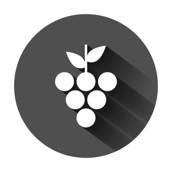 Виноградні плоди значок у плоскому стилі. Гравійна векторна ілюстрація — стоковий вектор