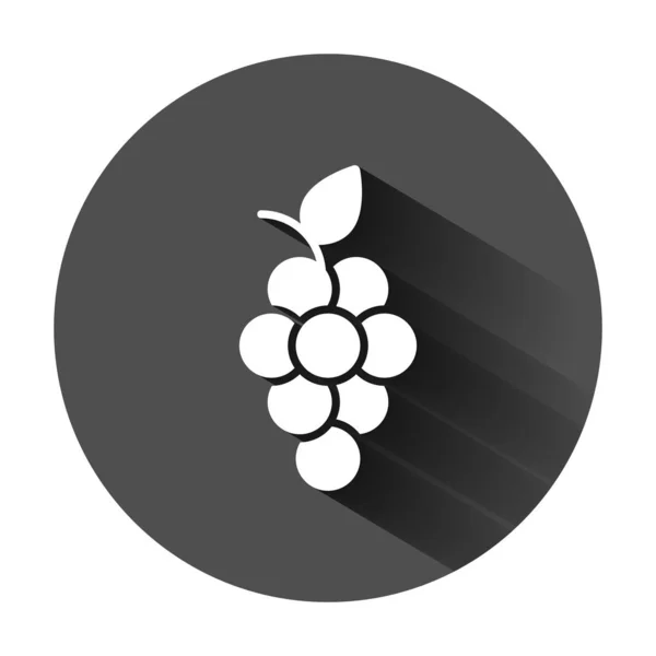 Ícone de sinal de frutas de uva em estilo plano. Ilustração do vetor videira —  Vetores de Stock