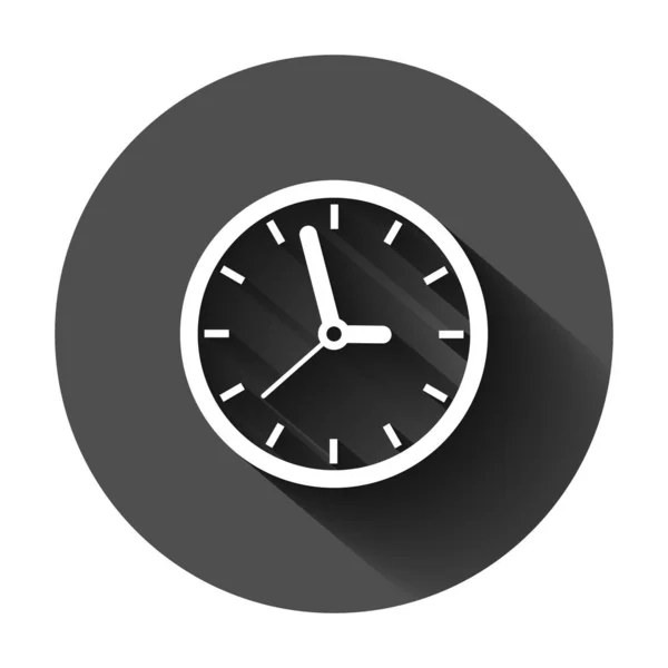 Signo de reloj icono en estilo plano. Gestión del tiempo vector illustrati — Vector de stock