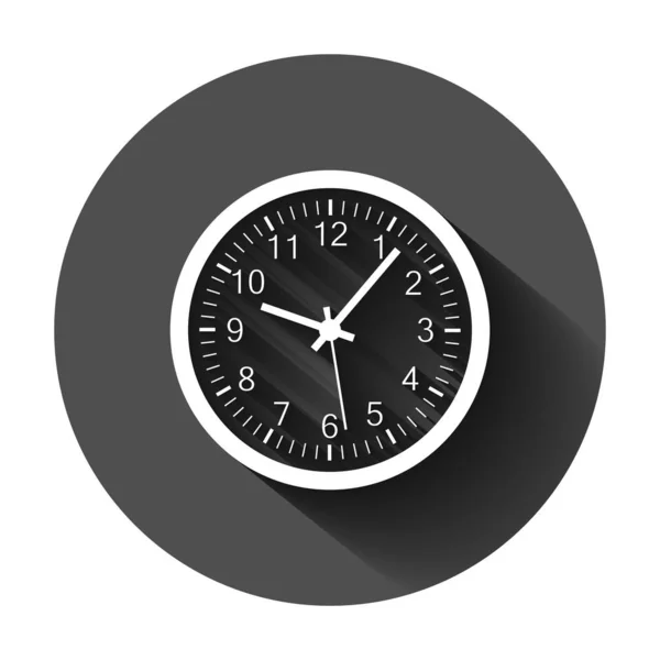 Klok symbool in platte stijl. Time management vector illustrati — Stockvector