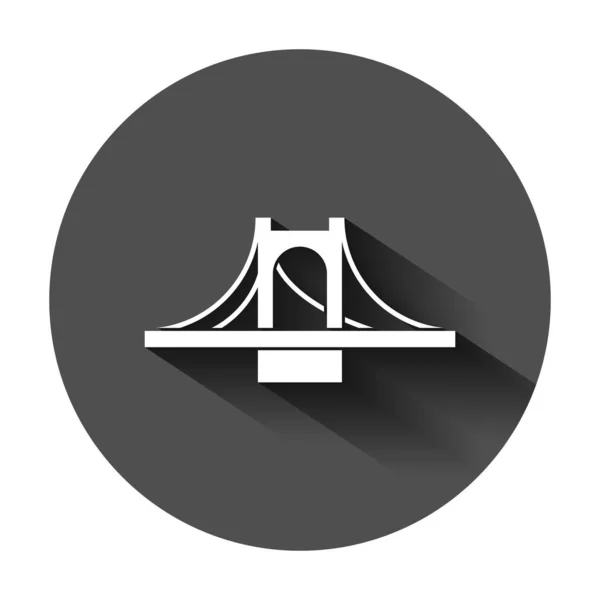 Icono de signo de puente en estilo plano. Drawbridge vector ilustración o — Archivo Imágenes Vectoriales