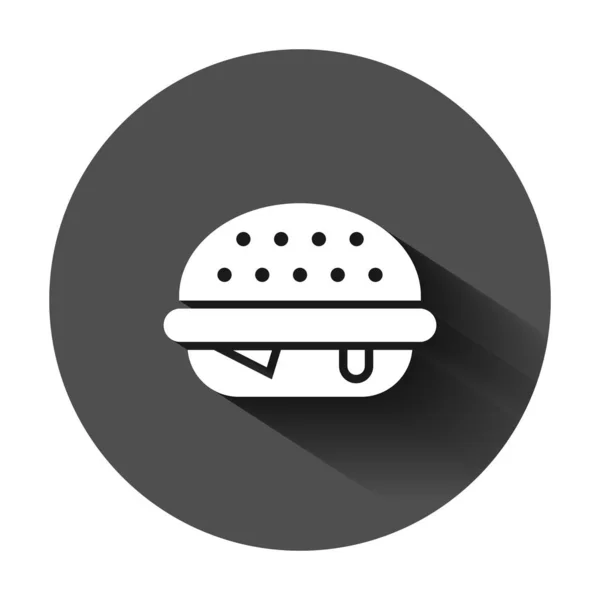 Icono de signo de hamburguesa en estilo plano. Hamburguesa vector ilustración en — Archivo Imágenes Vectoriales
