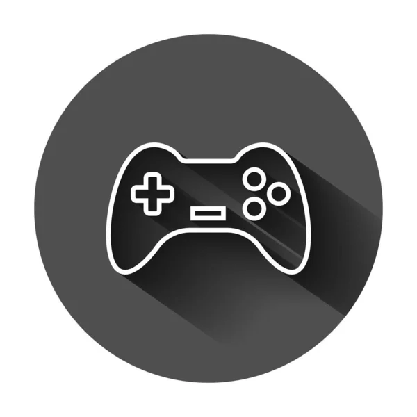 Ikon tanda Joystick dalam gaya datar. Ilustrasi vektor Gamepad pada - Stok Vektor