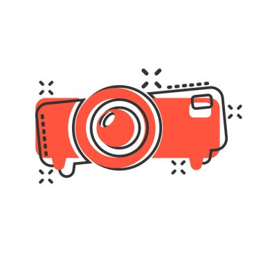 Komik tarzda video projektör işareti simgesi. Sinema sunum de