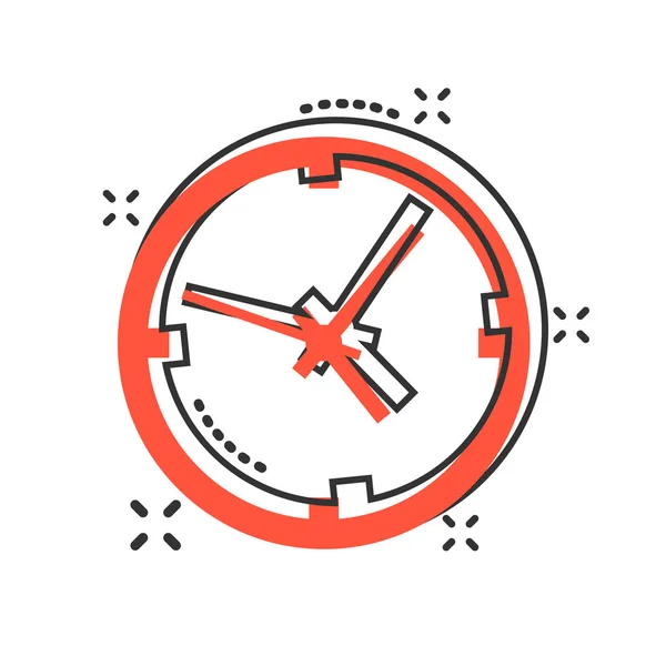 Icono de signo de reloj en estilo cómico. Gestión del tiempo vector de dibujos animados i — Vector de stock