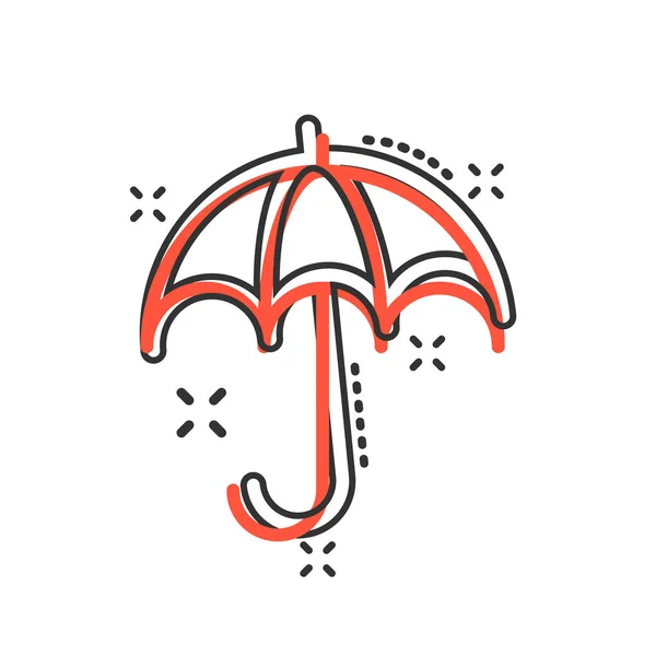 Ícone de guarda-chuva em estilo cômico. Parasol vector cartoon illustratio — Vetor de Stock