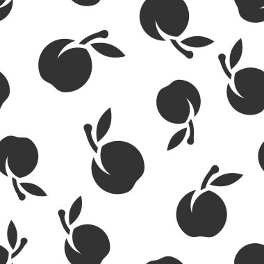 Kayısı meyve simgesi dikişsiz desen arka plan. Şeftali tatlısı ve