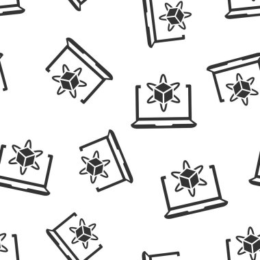 Bilgisayar simülasyon ukonu sorunsuz desen arka plan. Vr cihazı 