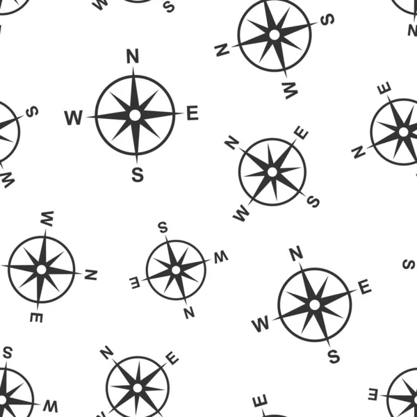 Globale Navigationssymbol nahtlose Muster Hintergrund. Kompass gps — Stockvektor