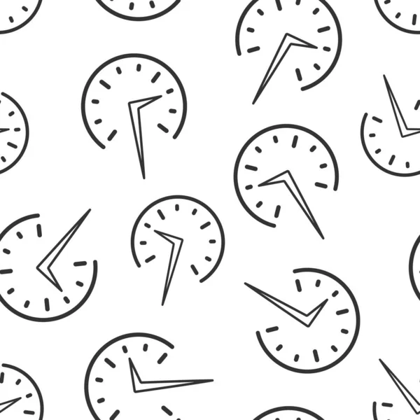 Icône en temps réel fond de motif sans couture. Horloge vecteur illustr — Image vectorielle