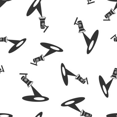 Spotlight simgesi sorunsuz desen arka plan. Lamba vektör illustra