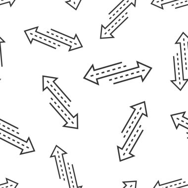 Ters ok işareti simgesi dikişsiz desen arka plan. Vec'yi yenile