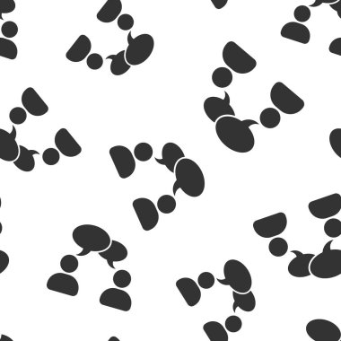 Konuşma sohbet işareti simgesi sorunsuz desen arka plan. Kabarcık iletişim kutusu 