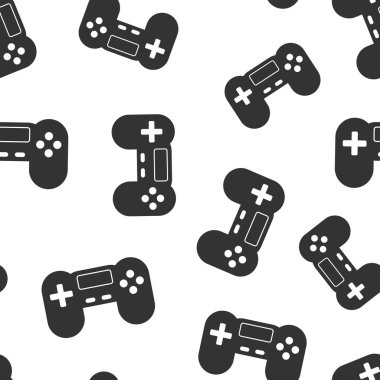 Joystick işareti simgesi sorunsuz desen arka plan. Gamepad vektör i