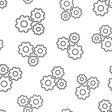 Dişli vektör simgesi dikişsiz desen arka plan. Dişli tekerlek illustra