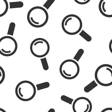 Büyüteç işareti simgesi sorunsuz desen arka plan. Büyüteç vektörü il